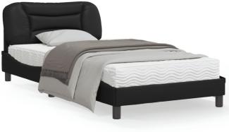 vidaXL Bettgestell ohne Matratze "Hvar" Schwarz 100x200 cm Kunstleder 3207981