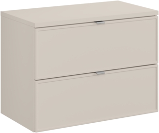 Badmöbel-Set 80 cm mit Tischplatte (46x80cm), Kaschmir matt