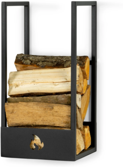Spinder Design LUMBER LOCKER S Holzlager - Schwarz
