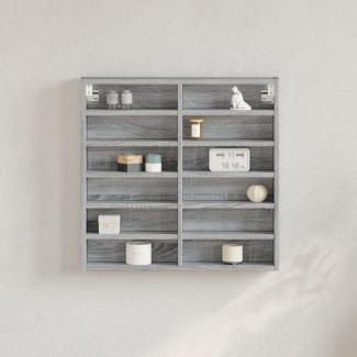 vidaXL Vitrinenschrank Grau Sonoma 60x8,5x58 cm Holzwerkstoff 847966