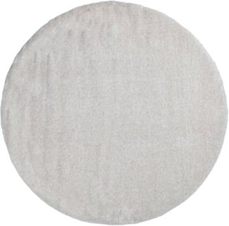 my home Hochflor-Teppich Malin, rund, Höhe: 43 mm, Uni-Farben, leicht glänzend, besonders flauschig durch Mikrofaser