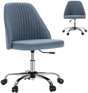 IDEASY Bürostuhl Höhenverstellbarer Bürodrehstuhl ohne Armlehnen, Um 360 Grad drehbarer, hochklappbarer Bürostuhl mit großer Rückenlehne