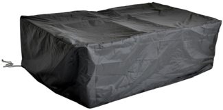 Schutzhülle 135 x 132 x 78 Schwarz Gartenmöbel Rattan Abdeckung Plane Haube Wetter