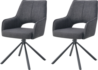 Stuhl (B/H/T): 57 x 91 x 64 cm in Anthrazit