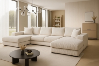 A&J MöbelLand GmbH Ecksofa VIENA 328x182 cm mit Schlaffunktion, Bonellfederkern und Bettkasten, TOP ANGEBOT!