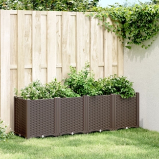 vidaXL Pflanzkübel Braun 160x40x53 cm PP 367860