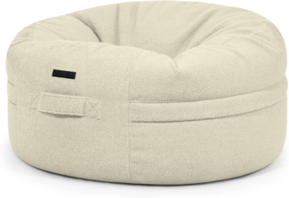Sitzsack ‘Roll 105‘, Bezugstoff - Teddy, 100% Polyester, Cream, 50x105x105 cm.