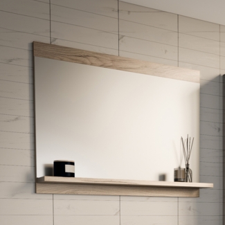 Badezimmerspiegel Krildihana 60 x 50 x 12 cm Eicheoptik [en. casa]