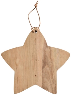 Ib Laursen - Schneidebrett Servierbrett Vesperbrett Holz Stern 30cm 17103-00