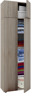 VCM Kleiderschrank Vandol 912258 Sonoma-Eiche (Sägerau) B. 70 x H. 218 x T. 40 cm