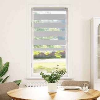 vidaXL Zebrarollo Hellgrau 55x100 cm Stoffbreite 50,9 cm Polyester 4014408
