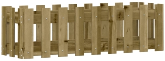vidaXL Hochbeet Lattenzaun-Design 100x30x30 cm Kiefernholz Imprägniert 832476