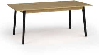 AX LIVING Küchentisch ausziehbar Brunelli 160+40 cm Anthrazit Eiche