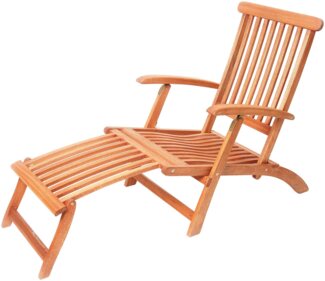 MERXX Gartensessel Deck Chair (1-St), Eukalyptusholz, verstellbar, klappbar