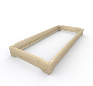 Stapelbett Holzbett (Fichte) "Gäste-Edi" 90 x 220cm 23cm Gästebett Jugendbett