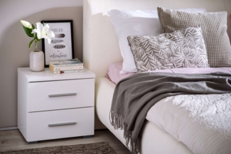 Yes Everyday Bequem, Holzwerkstoff, Weiß matt, 43 x 44,5 x 33,5