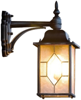 Konstsmide 'LED Außen Wandlaterne', hängend, im Landhausstil, schwarz, Höhe 38cm