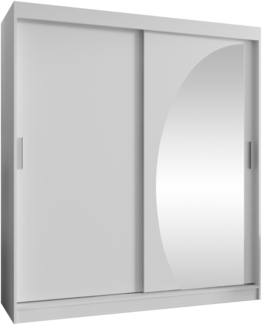 Kleiderschrank Waluri 180 cm (Farbe: Weiß, mit vier Schubladen)