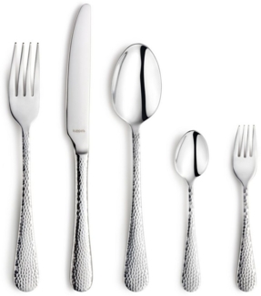 Kuppels Besteck-Set CRYSTAL (30-tlg), Edelstahl 18/0, Edelstahl 18/0, gehämmert.