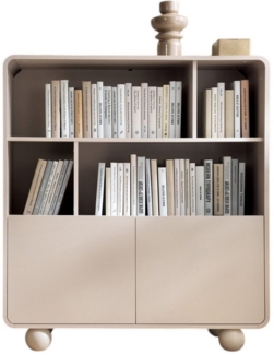 Compleo Bücherregal 108cm breit, Regal japandi, scandi, mit runden Füßen ALDOS