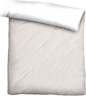 biberna 0636047 Mako-Satin Bettwäsche PUNKTE - MIX & MATCH, taupe, 1x 155x220 cm + 1x 80x80 cm