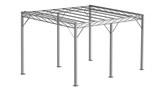 ELEO Pergola rechteckig Sicilia 4 x 3 m feuerverzinkt