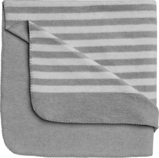 biberna 0837476 Melange Wohndecke 1x 150x200 cm STREIFEN, sturmgrau, 1x 150x200 cm