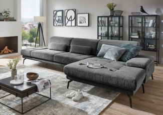 Die PlanBar Ecksofa MP-IN20126 L-Form mit Kaltschaum-Polsterung, mit Kopfteilverstellung, optional Sitztiefen- & Armteilverstellung