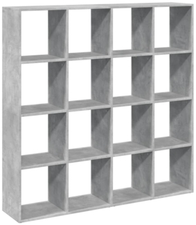 vidaXL Bücherregal Betongrau 137,5x29x137,5 cm Holzwerkstoff 3310292