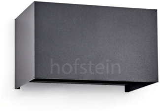 hofstein Außen-Wandleuchte Wandlampe aus Metall in Anthrazit, LED fest integriert, 3000 Kelvin, Wandleuchte Up&Down Effekt, Außenleuchte, LED 12 Watt, 700 Lumen, IP54