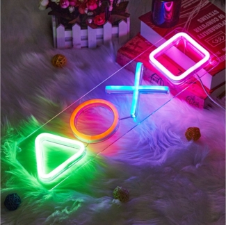 Qualra LED Nachtlicht Neonlichter USB LED Neon für Schlafzimmer Spielzimmer Bar Party Kinder, Leuchtschild Gaming deko