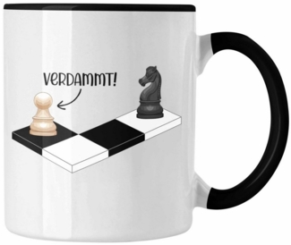Trendation Tasse Trendation - Schach Geschenk Geschenkidee Schachspieler Tasse mit Scha