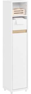 SoBuy Badkommode BZR151, Badezimmerschrank Badschrank Beistellschrank, Badezimmerschrank Badregal Toilettenschrank, mit verstellbarem Regal