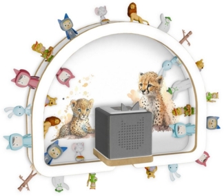 Holzura Kinderregal Tonie Regal Regenbogen mit magnetischem Rahmen für Toniefiguren
