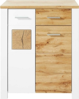 Schuhschrank vito Materio, Holzwerkstoff, Kunststoff, Weiß, Holzfarben, 90 x 105 x 39 cm