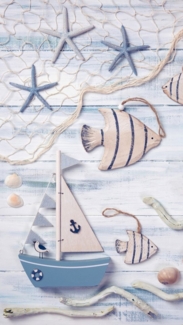 good morning Strandtuch Maritim, Velours (Packung, 1-St), Mikrofaser, Velours, Strandtuch, saugfähig, leicht, 100x180