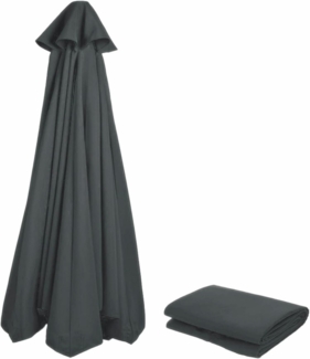 Ersatz-Sonnenschirmbezug 3m Anthrazit UV-Schutz 80 Windfest Terrasse