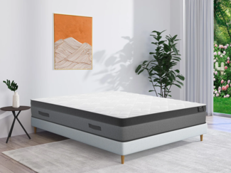 Vente-unique - Taschenfederkernmatratze - Memory Schaum - 1 Zone - Härtegrad 3 - 160 x 200 cm - Stärke 24 cm - ILLUSION von YSMÉE