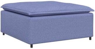 vidaXL Modulares Sofa-Fußhocker-Modul Jeansblau 100x100x48 cm 4104487