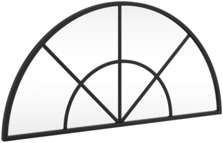 vidaXL Wandspiegel Schwarz 60x30 cm Gewölbt Eisen 358650