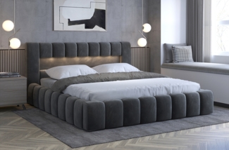Bett Lamica 140x200, Bett, Grau
