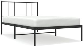 vidaXL Bettgestell mit Kopfteil Metall Schwarz 80x200 cm 352471