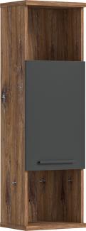 Hochschrank >Ramon< in grau - 35x112x25cm (BxHxT)