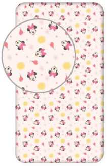 Disney Minnie Mouse Spannbettlaken Minnie Mouse Spann-Bettlaken für Kinder, 90x200cm, 100% Baumwolle