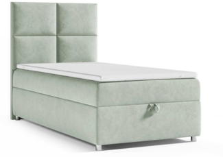 Best for Home Boxspringbett mit Bettkasten Trinity K2 Single Bonell-Matratze inkl. 7 cm Topper (Einzelbett, Hotelbett, Polsterbett gepolstertes Kopfteil, Jugendbett, Kinderbett versch. Größen, 70x200 80x200 90x200 100x200 cm), verschiedene Liefermöglic...