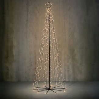 edelman LED Baum Luca Lighting Kegeltanne Metall schwarz, LED fest integriert