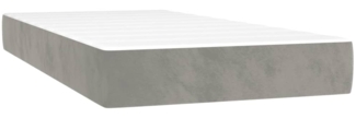 vidaXL Taschenfederkernmatratze Hellgrau 90x210x20 cm Samt 4016564