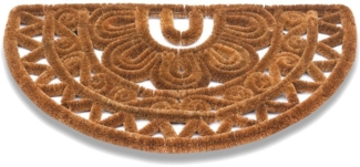 matches21 HOME & HOBBY Fußmatte Kokosmatte natur halbrund als aussen Sauberlaufmatte, halbrund, Höhe: 30 mm, Kokos Bürsten Tür-Matte als Outdoor Schmutzfangmatte 45x75 cm