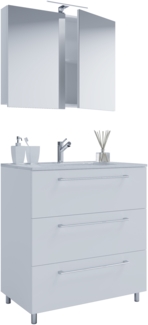 VCM Badmöbel Waschtisch Badinos 914354 Weiß H. 145 x B. 60 x 46 cm