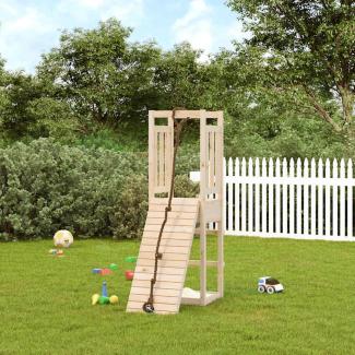 vidaXL Spielturm mit Kletterwand Massivholz Kiefer 3155945